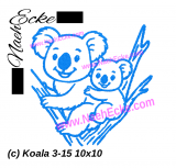 Stickdatei Koala 3-15 10x10