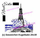Embroidery beacon Kugelbake 7.87 x 7.87 / 11.81 x 7.87