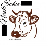 Embroidery Cow / Brown Swiss 10x10 