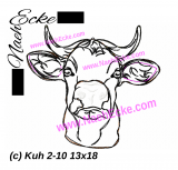 Stickdatei Kuh 2-10 / Braunvieh 13x18 / 14x20
