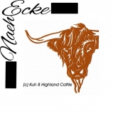 Stickdatei Kuh 8 Highland Cattle 10x10 