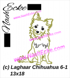 Stickdatei Chihuahua Nr. 6-1 Langhaar 13x18