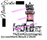 Stickdatei Leuchtturm Büsum 2 20x20 / 18x30 / 20x30 / 20x28