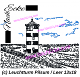 Stickdatei Leuchtturm Leer / Pilsum 13x18 /14x20