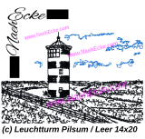 Stickdatei Leuchtturm Leer / Pilsum 14x20
