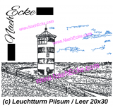 Stickdatei Leuchtturm Leer / Pilsum 20x30