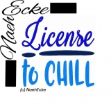 Stickdatei "License to Chill" 13x18 