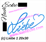 Embroidery Liebe 11.81 x 7.87