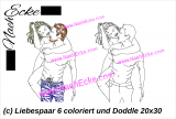Stickdatei Liebespaar 6 20x30 / 20x20 / 20x28