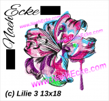 Stickdatei Lilie 3 13x18 Watercolortattoo