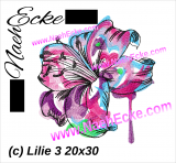 Stickdatei Lilie 3 20x30 Watercolortattoo