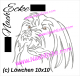 Stickdatei Löwchen (Petit chien lion) 10x10