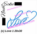 Stickdatei Love 20x30