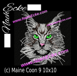 Stickdatei Maine Coon 09 10x10