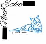 Stickdatei Katze Maine Coon 2 13x18 