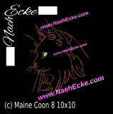 Stickdatei Katze Maine Coon 8 10x10
