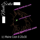 Stickdatei Katze Maine Coon 8 20x30