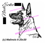 Stickdatei Malinois 6 20x30 / 20x20 / 20x28