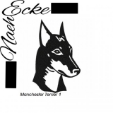 Embroidery Manchester Terrier Nr. 1 5x7" 