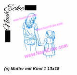 Embroidery Mother with Child 1 5x7