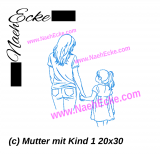 Embroidery Mother with Child 1 11.81 x 7.87
