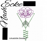 Embroidery Yoga Lotus Flower Doodel 3 5x7" 