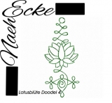 Embroidery Yoga Lotus Flower Doodel 4 5x7" 