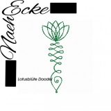 Embroidery Yoga Lotus Flower Doodel 1 4x7" 