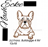 Embroidery French Bulldog 4 5x7