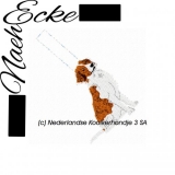 Embroidery Nederlandse Kooikerhondje Nr. 3 Keychain 4x4" 