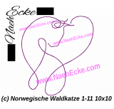 Embroidery norwegian forest cat 1-11 4x4