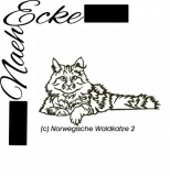 Stickdatei Norwegische Waldkatze Nr. 2 13x18 