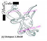 Stickdatei Oktopus 1 20x30 / 20x28