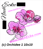 Stickdatei Orchidee 1 10x10 Watercolortattoo