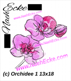Stickdatei Orchidee 1 13x18 Watercolortattoo