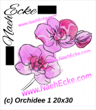 Stickdatei Orchidee 1 20x30 / 20x28 Watercolortattoo