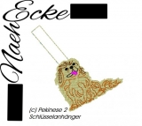 Embroidery Pekinese 2 ITH Keychain 