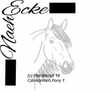 Datei Pferdekopf Nr. 18 Connemara Pony SVG / EPS 