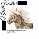 Stickdatei Pferdekopf Nr. 21 Haflinger 13x18 PHOTOstitch 