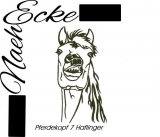 Stickdatei Pferdekopf Nr. 07 Haflinger 10x10 