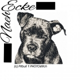 Stickdatei Pitbull Nr. 1 PHOTOstitch 13x18 