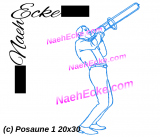 Stickdatei Posaune 1 20x30 / 20x28 / 18x30 / 14x20 / 20x20