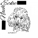 Embroidery Poodle 2-1 5x7