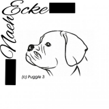 Stickdatei Puggle Nr. 3 10x10 