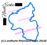 Stickdatei Landkarte Rheinland-Pfalz 20x30 / 20x28