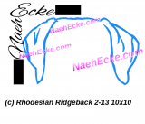 Embroidery Rhodesian Ridgeback Nr. 2-13 4x4