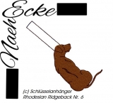 Stickdatei Rhodesian Ridgeback Nr. 6 ITH Schlüsselanhänger