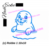 Stickdatei Robbe 1 Fiete 10x10