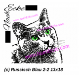 embroidery Russian Blue 2-2 5x7