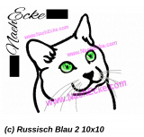 embroidery Russian Blue 2 4x4